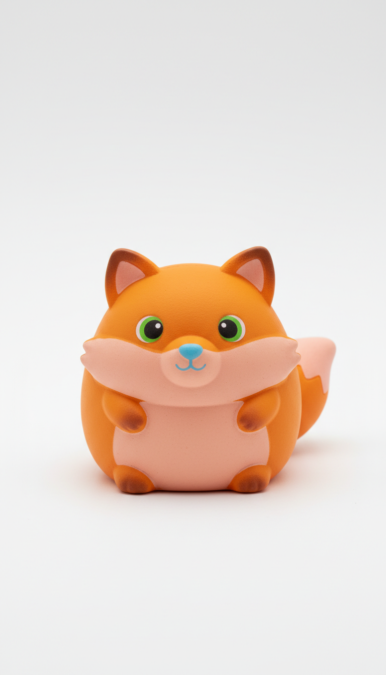 Squash Orange Fox Palm Squishy