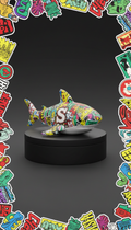 Sticker Bomb Shark Squishy