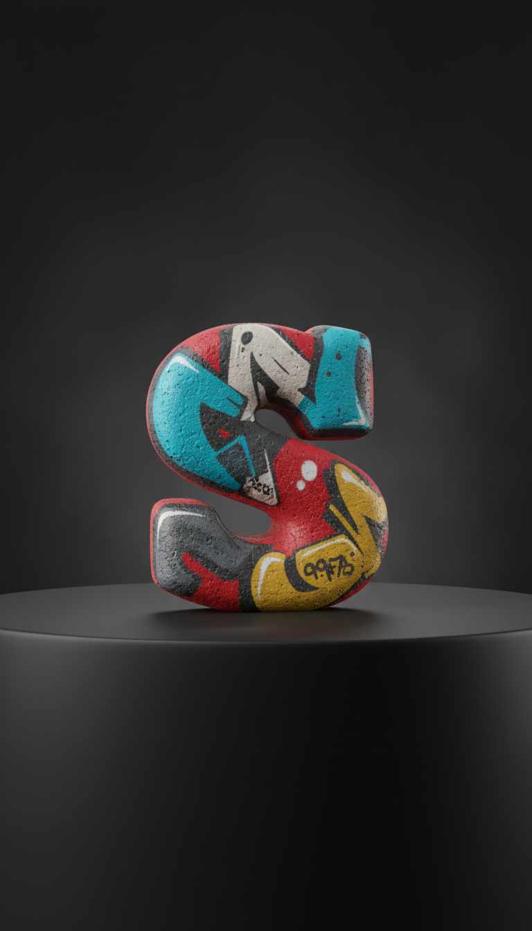 Street Red S Graffiti Squishy