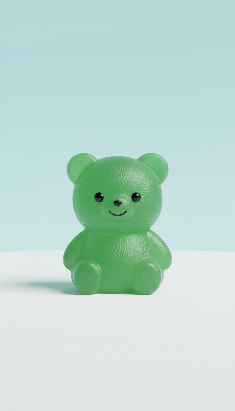 Jelly Bean Green Bear Slow-Rise Toy