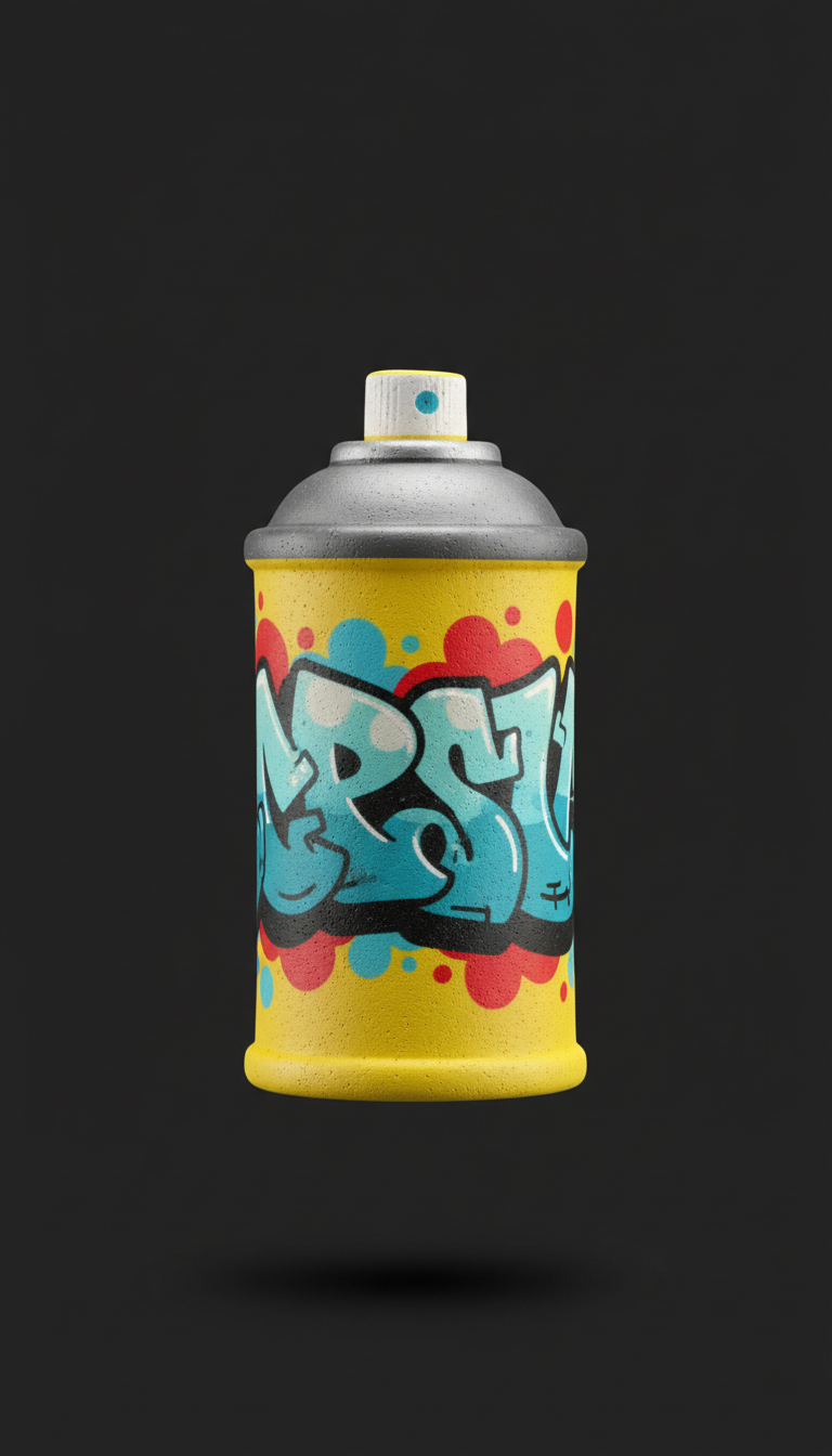 Spraycan Yellow S Graffiti Squishy