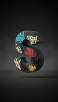 Asphalt Black S Graffiti Squishy