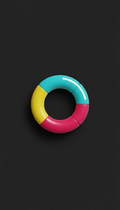 Aqua pop click ring fidget